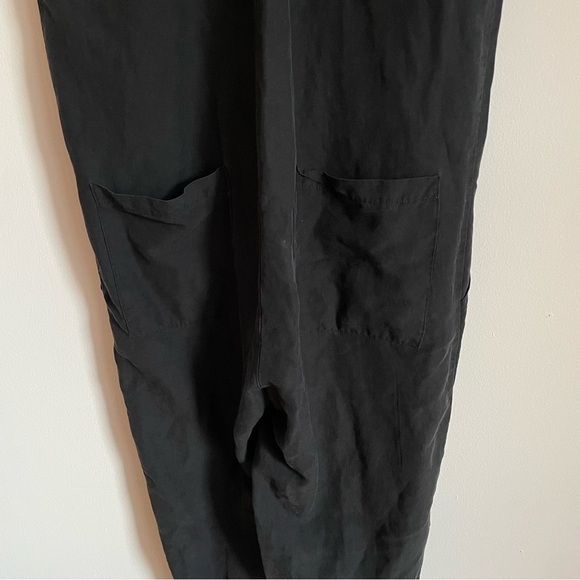 OZMA Silk Linen Painter's Jumpsuit In Black XS - Picture 8 of 12